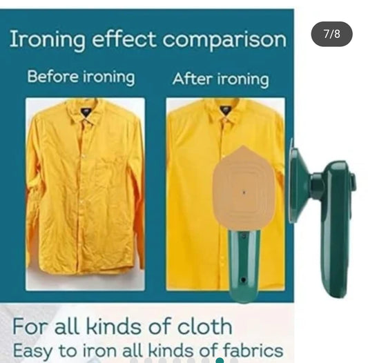 Portable Micro Steam Iron Handheld Garment Steamer for Dry & Wet Ironing.